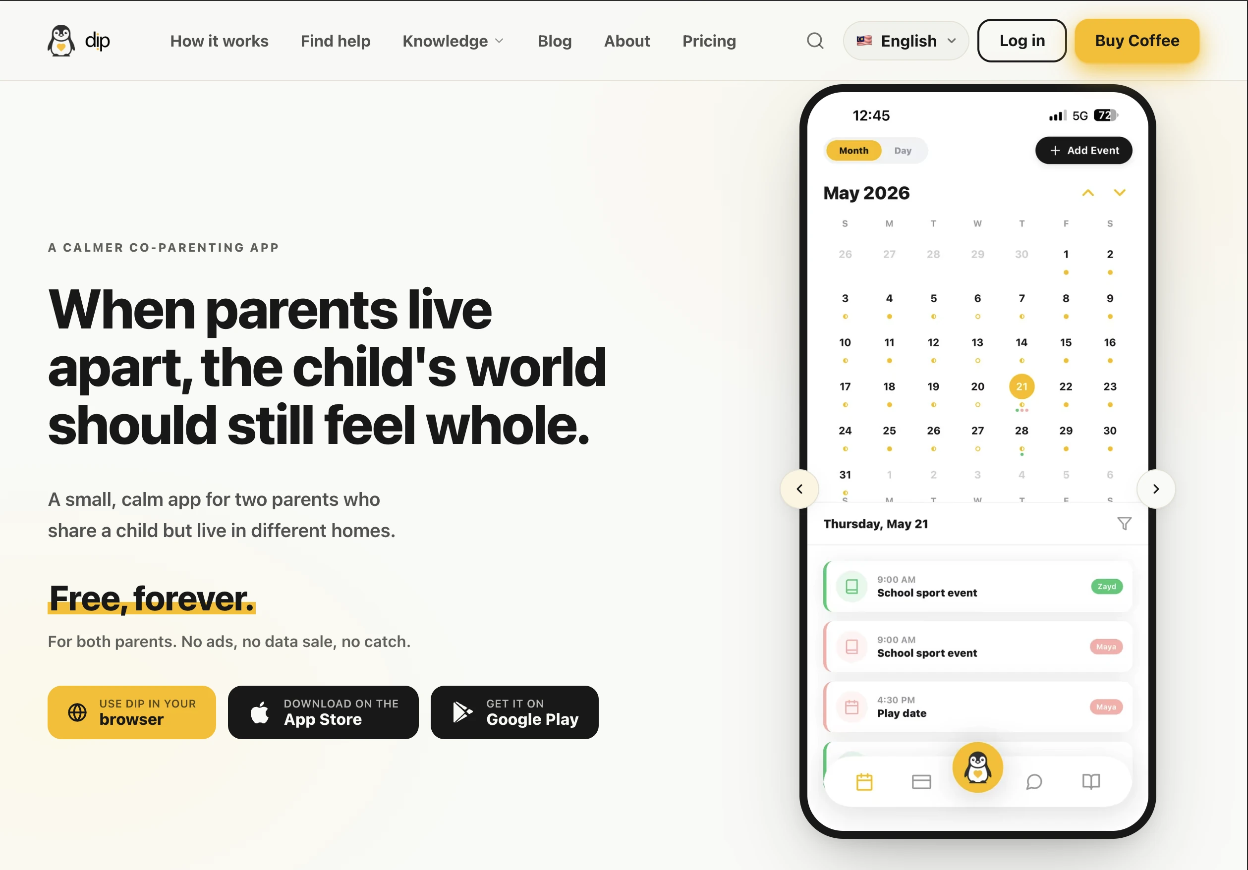 coparentspace screen 1